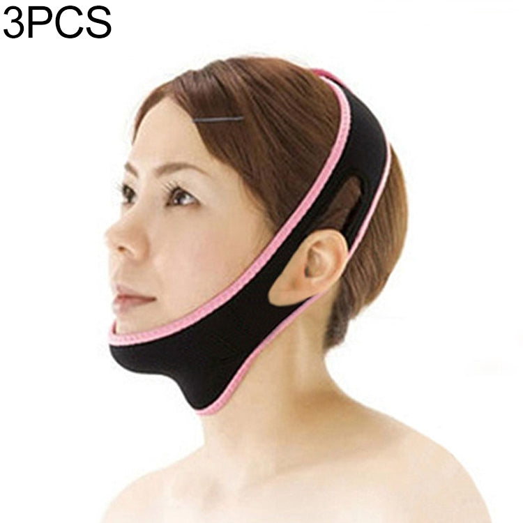 3 PCS Fashion Powerful 3D Face-lift Device Faciacl Beauty tool Thin-Face Bandages V-Face Correction Sleeping Face Shaper(Black) - Corrector by PMC Jewellery | Online Shopping South Africa | PMC Jewellery