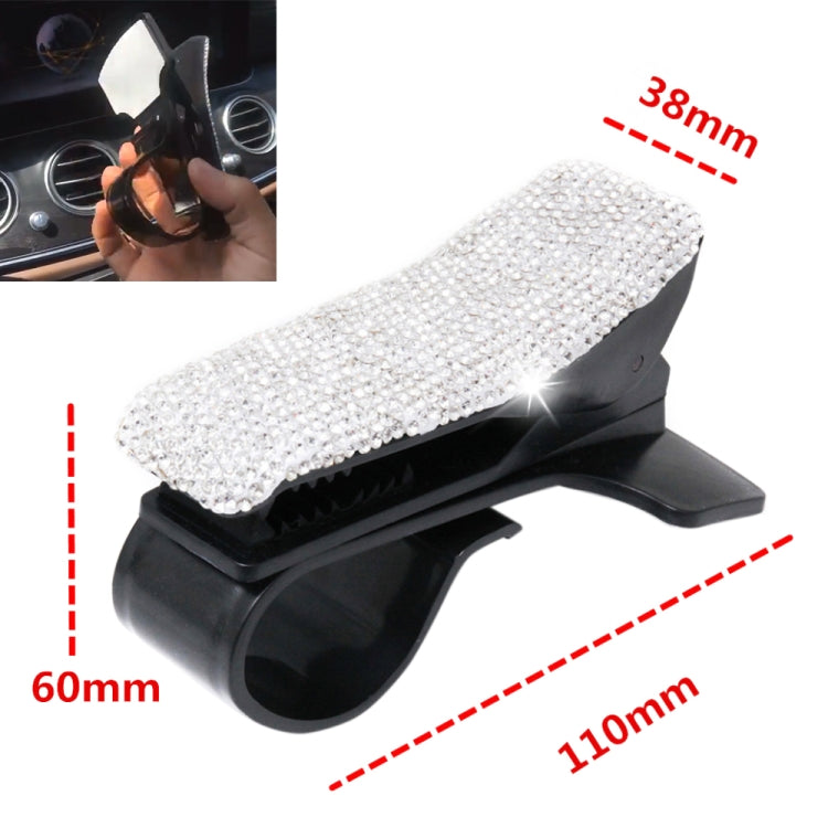 Diamond Car Phone Holder 360 Degree Rotating Creative Car Dashboard Mobile Holders(White) - Car Holders by PMC TechLife | Online Shopping South Africa | PMC TechLife