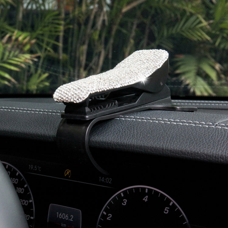 Diamond Car Phone Holder 360 Degree Rotating Creative Car Dashboard Mobile Holders(White) - Car Holders by PMC TechLife | Online Shopping South Africa | PMC TechLife