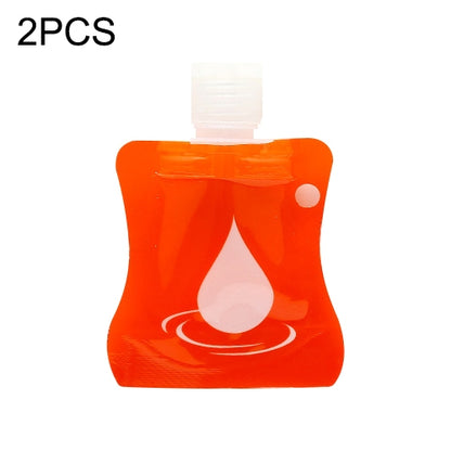 2 PCS Portable Silicone Lotion Bottle Hand Sanitizer Bottle Travel Soft Pack Shampoo Shower Gel Bottle( Water droplet orange) - Cosmetics bottle by PMC Jewellery | Online Shopping South Africa | PMC Jewellery