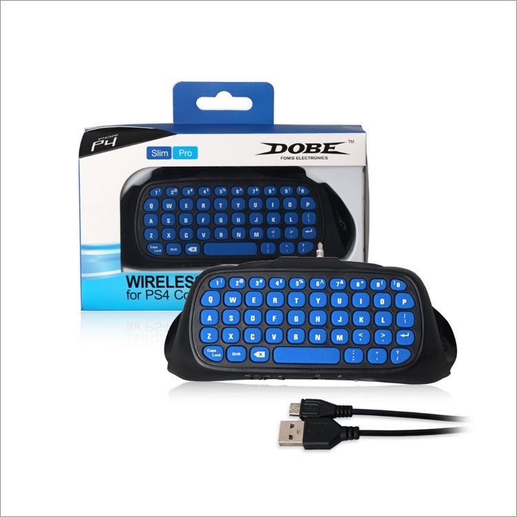 DOBE TP4-022 2.4G Wireless Controller Keyboard ABS Game Keyboard for PS4 / Slim(Blue) - free shipping - PMC TechLife - Order now!