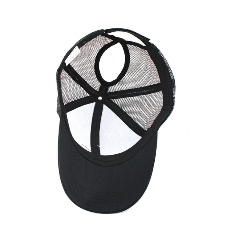 Summer Cotton Mesh Opening Ponytail Hat Sunscreen Baseball Cap, Specification:No Mark(Rose Red) - Peaked Cap by PMC Jewellery | Online Shopping South Africa | PMC Jewellery