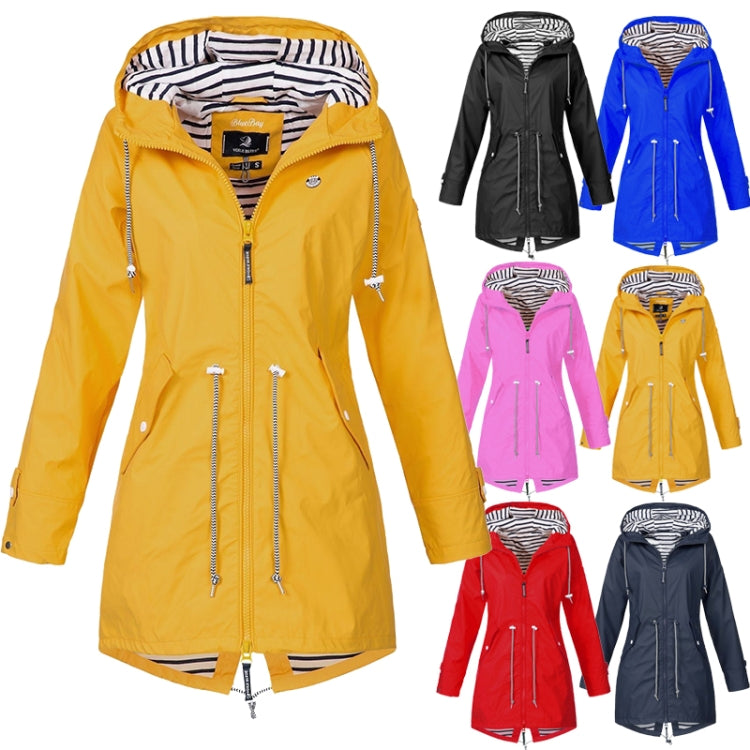 Women Waterproof Rain Jacket Hooded Raincoat, Size:M(Red) - Hoodie by PMC Jewellery | Online Shopping South Africa | PMC Jewellery