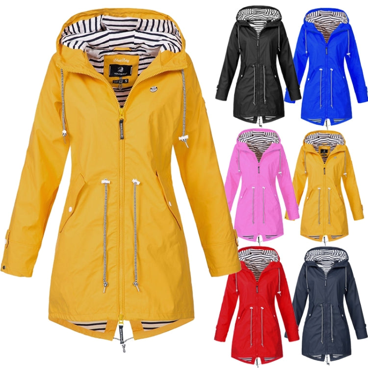 Women Waterproof Rain Jacket Hooded Raincoat, Size:L(Black) - Hoodie by PMC Jewellery | Online Shopping South Africa | PMC Jewellery