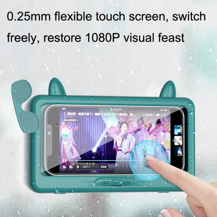 Bathroom Waterproof Mobile Phone Holder Bathing Watch TV Removable Touch Screen Phone Case(White) - Hand-Sticking Bracket by PMC TechLife | Online Shopping South Africa | PMC TechLife