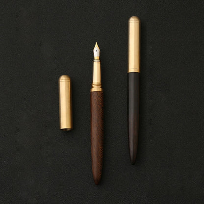 Luxury Wood Fountain Pen School Office Writing Ink Pen Stationery Gifts Supplies(Tiger wood) - Fountain Pens by PMC Jewellery | Online Shopping South Africa | PMC Jewellery