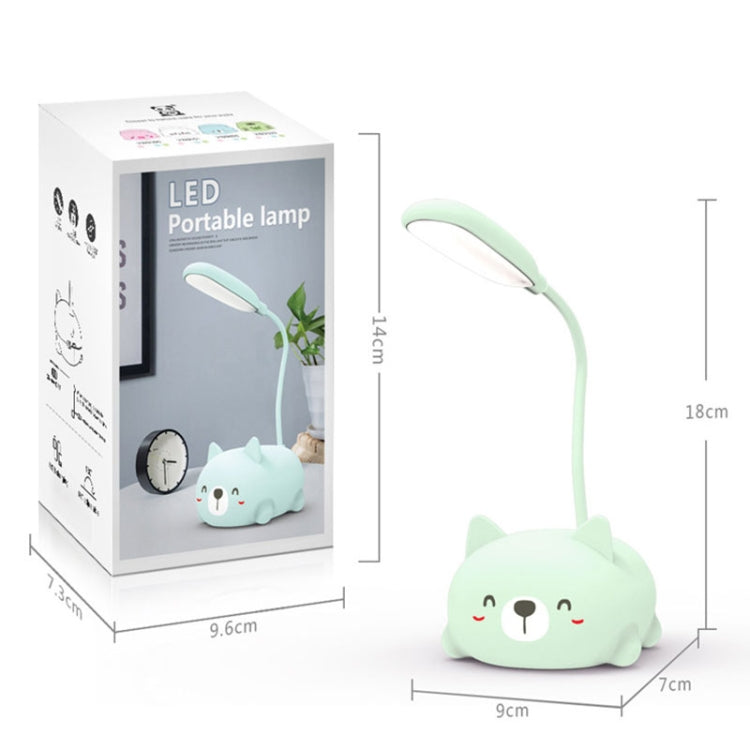 Cartoon Cat Design LED Eye Protection Reading Lamp USB Rechargeable Desk Lamp(Blue) -  by PMC Jewellery | Online Shopping South Africa | PMC Jewellery