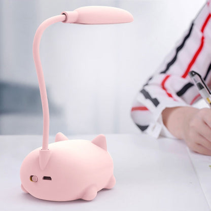 Cartoon Cat Design LED Eye Protection Reading Lamp USB Rechargeable Desk Lamp(Pink) -  by PMC Jewellery | Online Shopping South Africa | PMC Jewellery