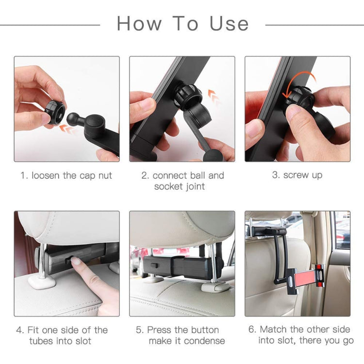 Universal 360 Rotation Holder Bracket Back Seat Car Mount(Red) - Car Holders by PMC TechLife | Online Shopping South Africa | PMC TechLife