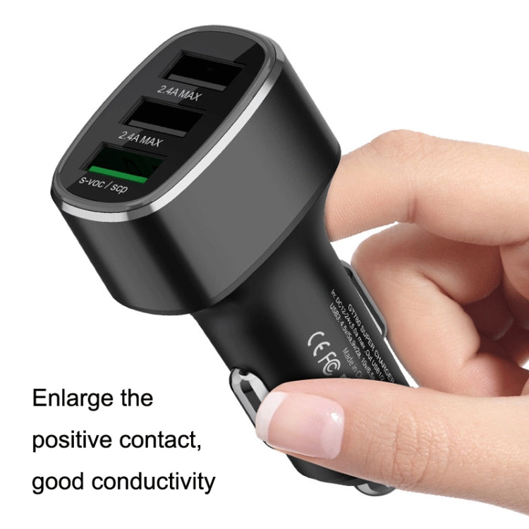 QIAKEY GT780 3 USB Ports Fast Charge Car Charger(Black) - free shipping - PMC TechLife - Order now!