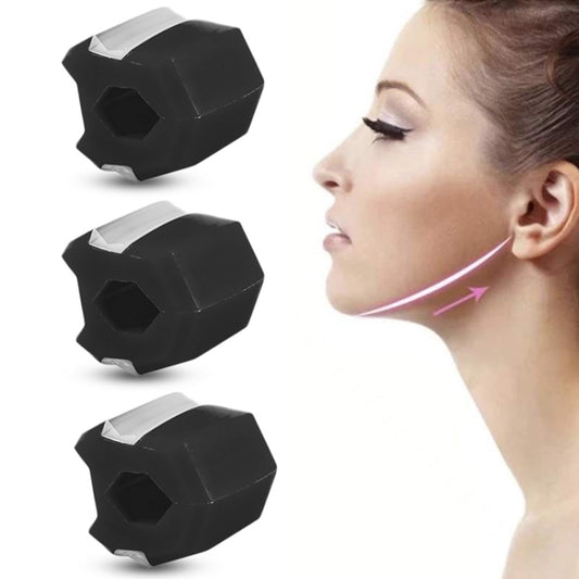 3PCS 6th Generation Masseter Ball Mandibular Trainer Facial Muscle Trainer Silicone Face-Lifting Device(Black) - Corrector by PMC Jewellery | Online Shopping South Africa | PMC Jewellery