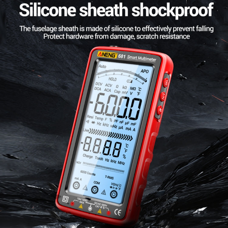 ANENG 681 LCD Digital Display Screen Smart Automatic Range Rechargeable Multimeter(Red) - free shipping - PMC TechLife - Order now!