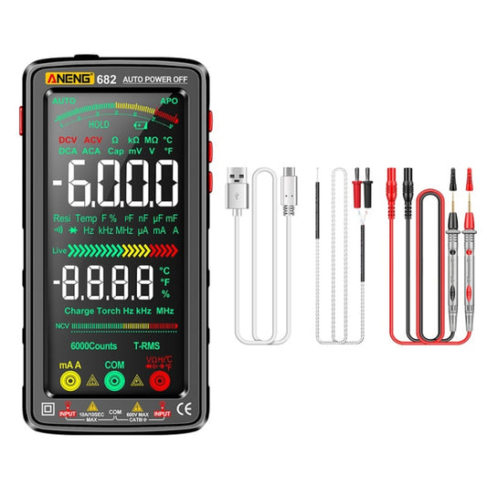 ANENG 682 Smart VA Reverse Display Automatic Range Rechargeable Multimeter(Black) - Digital Multimeter by ANENG | Online Shopping South Africa | PMC Jewellery | Buy Now Pay Later Mobicred