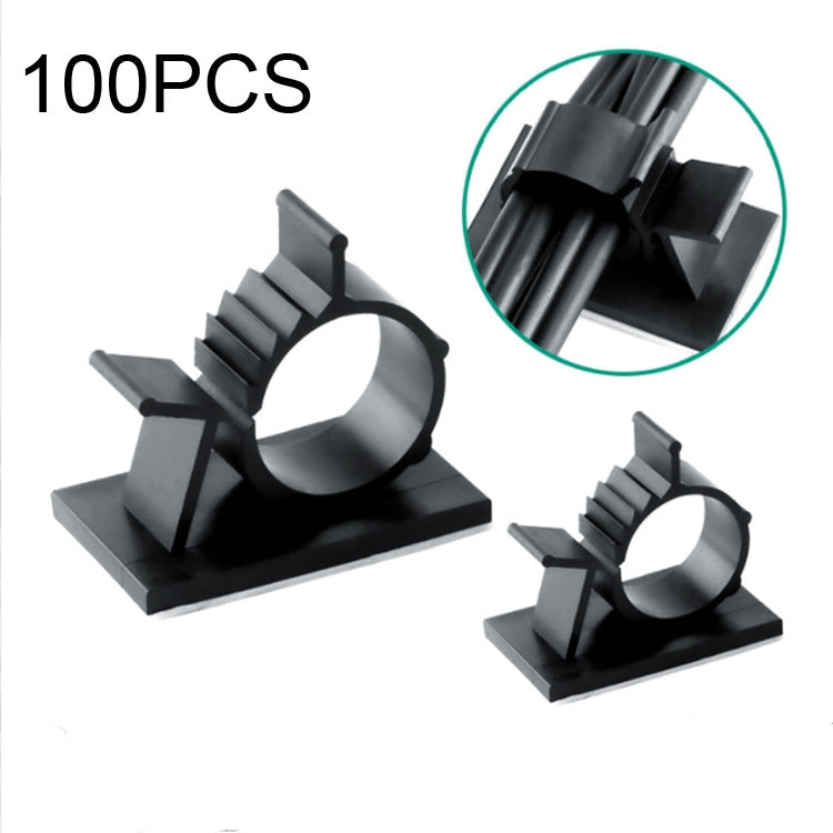 100 PCS Y-2225  Adjustable Self-Adhesive Wire Fixing Cable Organizer (Black) - Cable Organizer by PMC TechLife | Online Shopping South Africa | PMC TechLife