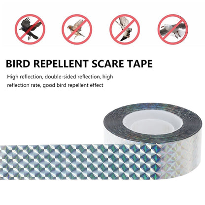2rolls  4.8 x 50m Double-sided Bird Repeller Ribbon Anti Bird Tape Flashing Reflective Bird Repellent(Laser Frid) - Plant Support & Care by PMC Jewellery | Online Shopping South Africa | PMC Jewellery