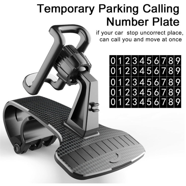 Car Mobile Phone Holder Buckle Instrument Trolley Inner Clip Mobile Phone Navigation Bracket With Number Plate - Car Holders by PMC TechLife | Online Shopping South Africa | PMC TechLife