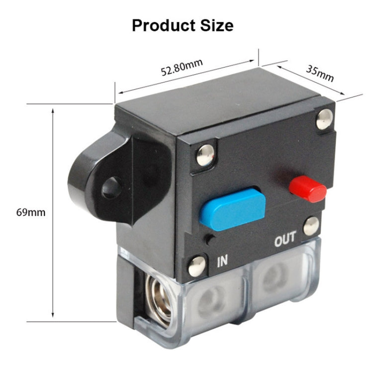 300A Auto Circuit Breaker Car Audio Fuse Holder Power Insurance Automatic Switch(Blue) - Fuse by PMC TechLife | Online Shopping South Africa | PMC TechLife