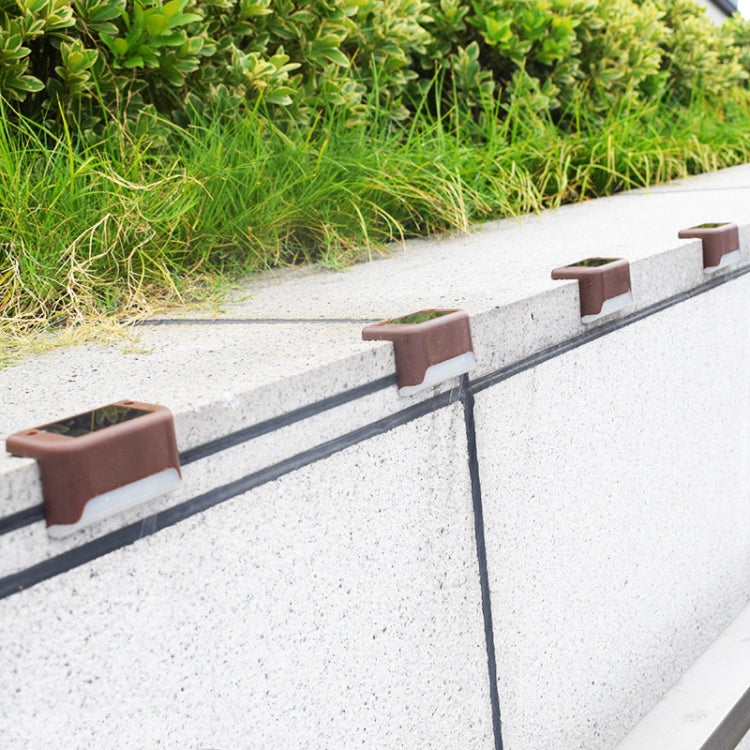 Solar Railing Light Staircase Light Outdoor Waterproof LED Step Light Garden Decoration Landscape Light, Warm White Light(Black) - free shipping - PMC TechLife - Order now!