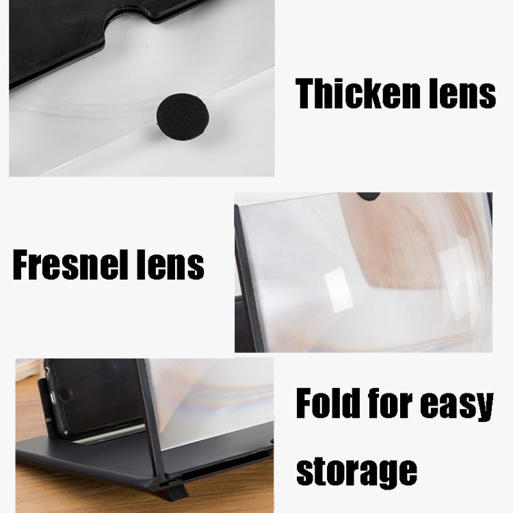 10 inch Pull-out Typed Ultra-clear 3D Mobile Phone Screen Stretching Bracket Amplifier(Black) - Screen Magnifier by PMC TechLife | Online Shopping South Africa | PMC TechLife