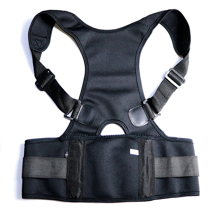 Male Female Adjustable Magnetic Posture Corrector Corset Back Men Brace Back Shoulder Belt Lumbar Support Straight, Size:M (Black) - Corrector by PMC Jewellery | Online Shopping South Africa | PMC Jewellery