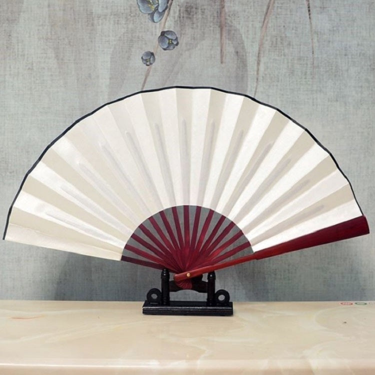 10 inch Pure Color Blank Silk Cloth Folding Fan Chinese Style Calligraphy Painting Fan(White) - Hand Fans by PMC Jewellery | Online Shopping South Africa | PMC Jewellery