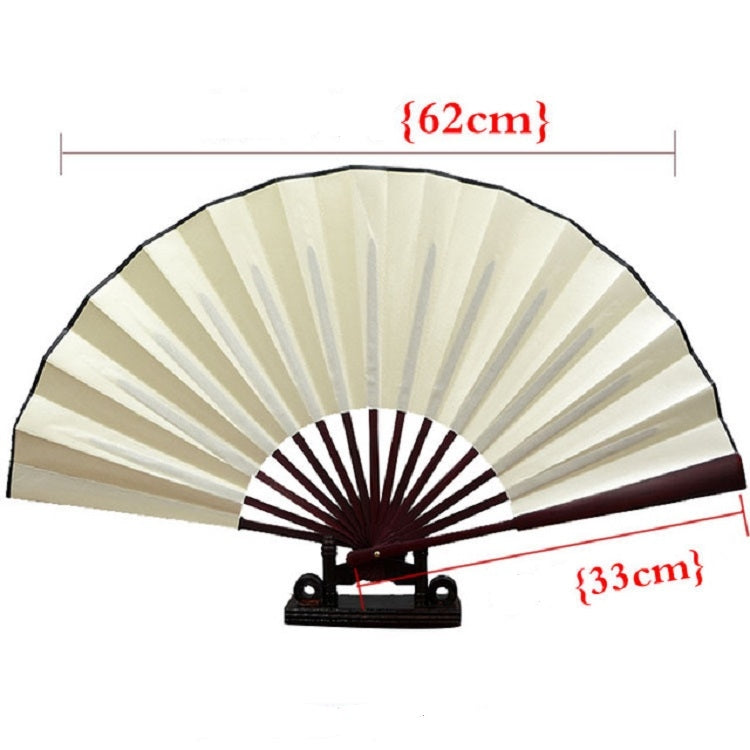 10 inch Pure Color Blank Silk Cloth Folding Fan Chinese Style Calligraphy Painting Fan(Black) - Hand Fans by PMC Jewellery | Online Shopping South Africa | PMC Jewellery