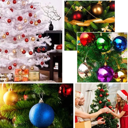 1 Box 3cm Home Christmas Tree Decor Ball Bauble Hanging Xmas Party Ornament Decorations(white) - Ornaments by PMC Jewellery | Online Shopping South Africa | PMC Jewellery