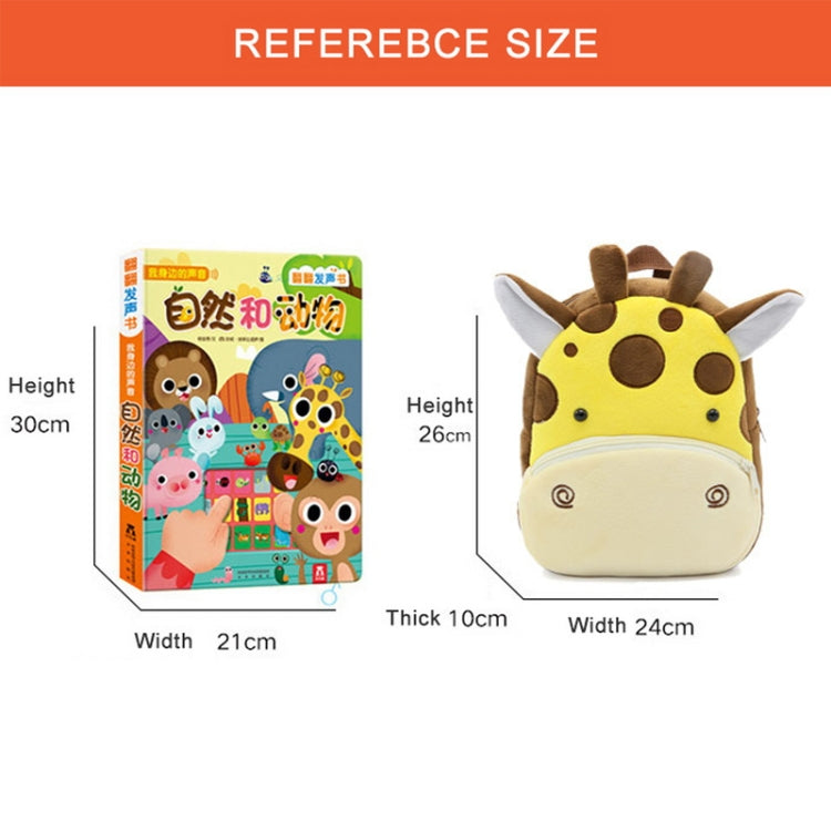 Kids 3D Animal Velvet Backpacks Children Cartoon Kindergarten Toys Gifts School Bags(Giraffe) - Kids Bags by PMC Jewellery | Online Shopping South Africa | PMC Jewellery