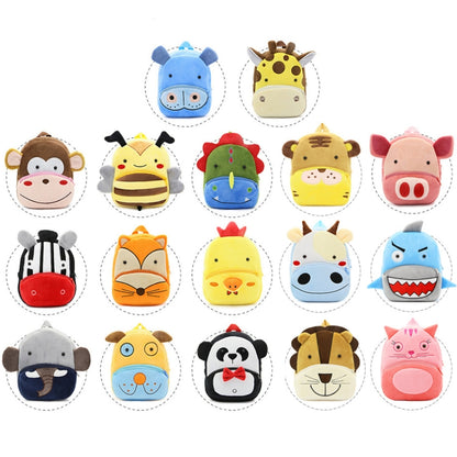 Kids 3D Animal Velvet Backpacks Children Cartoon Kindergarten Toys Gifts School Bags(Hippo) - Kids Bags by PMC Jewellery | Online Shopping South Africa | PMC Jewellery