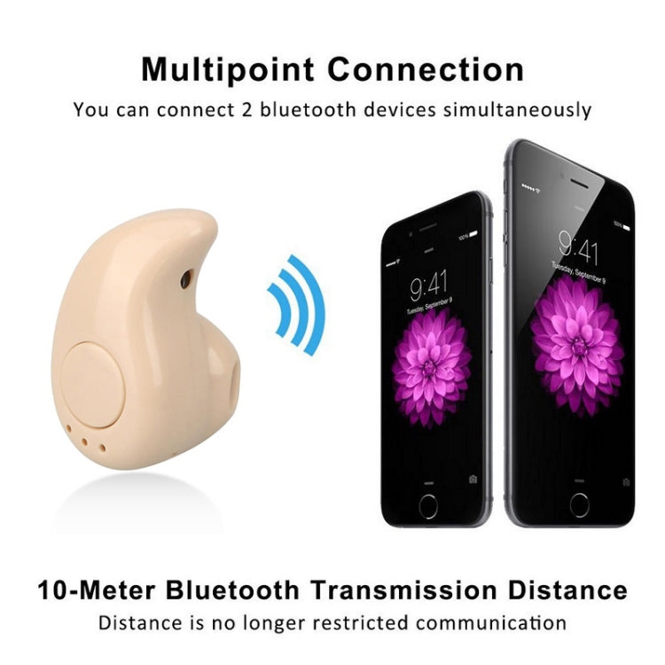 S530 Mini In-ear Sport Handsfree Wireless Bluetooth Earphone, with Microphone(beige) - Bluetooth Earphone by PMC Jewellery | Online Shopping South Africa | PMC Jewellery