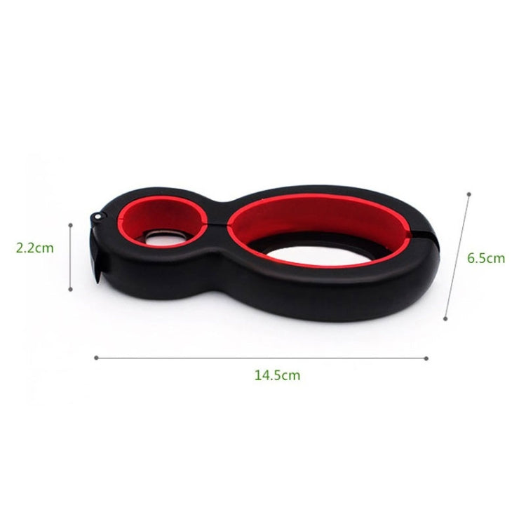 2 PCS 6 in 1 Multi-Function Twist Bottle Opener All in One Jar Gripper Wine Beer Lid Twist Off Jar Opener Claw(Red) - Food Clips & Clips by PMC Jewellery | Online Shopping South Africa | PMC Jewellery