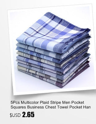Multicolor Plaid Stripe Men Pocket Squares Business Chest Towel Handkerchiefs  100% Cotton(Random Color) - Towel Sets by PMC TechLife | Online Shopping South Africa | PMC TechLife