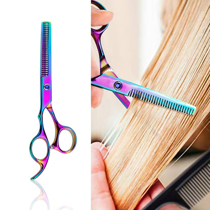 Professional Hair Cutting Scissor Hairdressing Kit Thinning Scissors Barber(Coloful Thinning（SXLC-603T)) - Hair Trimmer by PMC Jewellery | Online Shopping South Africa | PMC Jewellery