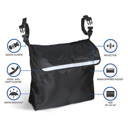 Storage Bag for Wheelchairs Disabled Car Storage Hanging Bag(Black) - Storage Bags by PMC Jewellery | Online Shopping South Africa | PMC Jewellery