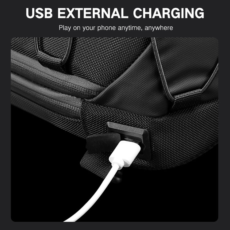 Ozuko 9357 Men Waterproof Oxford Cloth Anti-Theft Shoulder Messenger Bag with External USB Charging Port(Black) - Crossbody Bags by Ozuko | Online Shopping South Africa | PMC Jewellery | Buy Now Pay Later Mobicred