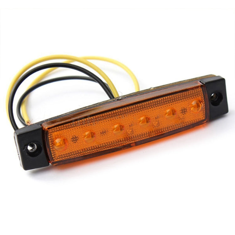 4 PCS 12V 6 SMD Auto Car Bus Truck Wagons External Side Marker Lights LED Trailer Indicator Light Rear Side Lamp(Amber) - Clearance Lights by PMC Jewellery | Online Shopping South Africa | PMC Jewellery