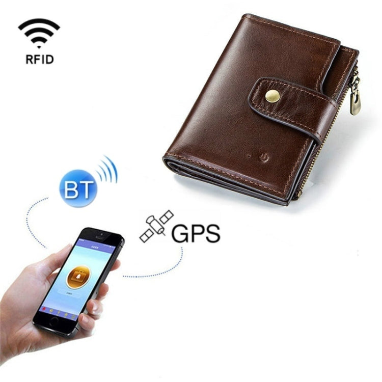 Men Leather Wallet Smart Bluetooth Antimagnetic RFID Anti-Lost Anti-Theft Multi-Function Coin Purse - Antimagnetic RFID Package by PMC Jewellery | Online Shopping South Africa | PMC Jewellery | Buy Now Pay Later Mobicred