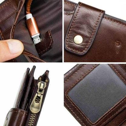 Men Leather Wallet Smart Bluetooth Antimagnetic RFID Anti-Lost Anti-Theft Multi-Function Coin Purse - Antimagnetic RFID Package by PMC Jewellery | Online Shopping South Africa | PMC Jewellery | Buy Now Pay Later Mobicred