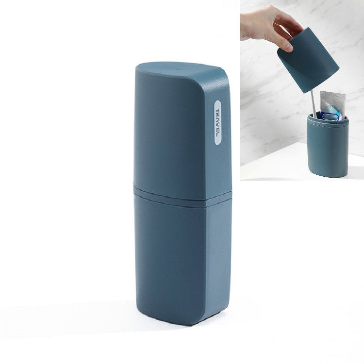 Portable Toothbrush Cups for Business Trips with Lid Creative Mouthwash Cup, Style:Without Sub-bottle(Dark Blue) - Storage Boxes by PMC Jewellery | Online Shopping South Africa | PMC Jewellery