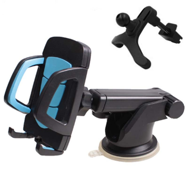 Car Phone Holder Car Air Outlet Mobile Phone Holder Suction Cup Navigation Instrument Panel General, Style:3 in 1(Blue) - Car Holders by PMC Jewellery | Online Shopping South Africa | PMC Jewellery