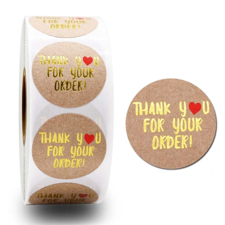 Roll Kraft Paper Hot Stamping Thanks You Baking Sticker Label, Size: 2.5cm / 1 inch(D-04) - Sticker & Tags by PMC Jewellery | Online Shopping South Africa | PMC Jewellery