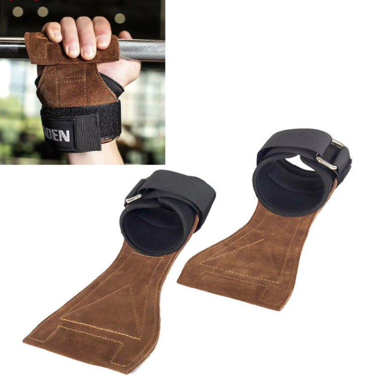 EADEN Pull-ups Booster Gloves Horizontal Bar Non-slip Wrist Assist Belt Fitness Bracer, Size:M(Cowhide) - Sports Safety by PMC Jewellery | Online Shopping South Africa | PMC Jewellery