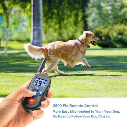 800m Remote Control Electric Shock Bark Stopper Vibration Warning Pet Supplies Electronic Waterproof Collar Dog Training Device, Style:556-1(EU Plug) - Training Aids by PMC Jewellery | Online Shopping South Africa | PMC Jewellery