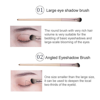 4 PCS / Set Makeup Brush Eye Shadow Brush Eye Makeup Set Soft Hair Detail Brush Smudge Brush With Brush Bag, Color:Silver - Makeup Brushes by PMC Jewellery | Online Shopping South Africa | PMC Jewellery