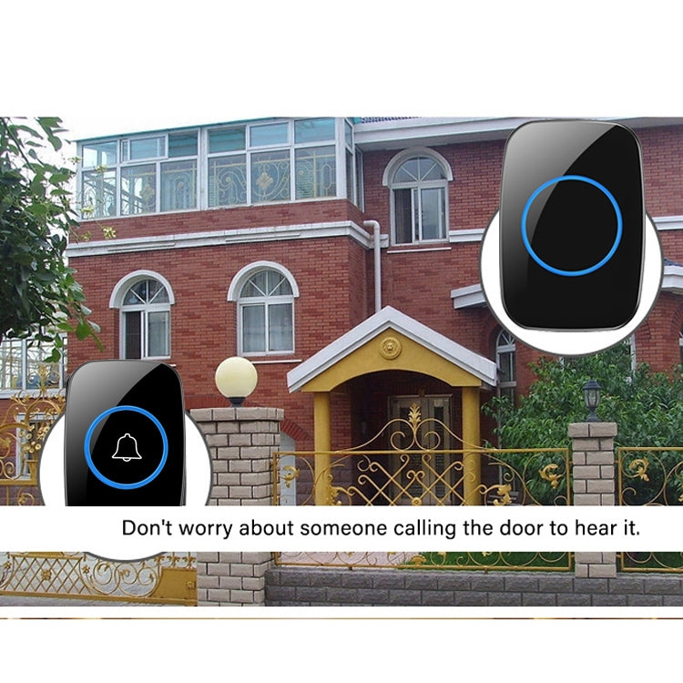 CACAZI A10 300m Long Range No Battery Waterproof LED Light Smart Wireless Doorbell - Wireless Doorbell by CACAZI | Online Shopping South Africa | PMC Jewellery | Buy Now Pay Later Mobicred