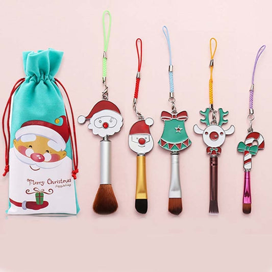 Christmas Makeup Brush Gift Elk Beginner Set Beauty Tool Set, Specification:Five Shorts 3-Double Sided - Makeup Brushes by PMC Jewellery | Online Shopping South Africa | PMC Jewellery