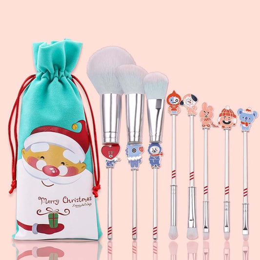 Christmas Makeup Brush Gift Elk Beginner Set Beauty Tool Set, Specification:8 PCS Single Side - Makeup Brushes by PMC Jewellery | Online Shopping South Africa | PMC Jewellery