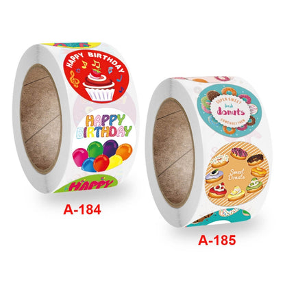 Children Happy Birthday Stickers Decorations Greeting Cards Label, Size: 2.5 cm / 1inch(A-185) - Sticker & Tags by PMC Jewellery | Online Shopping South Africa | PMC Jewellery