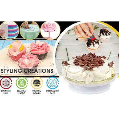 205 in 1 Cake Decorating Turntable Set Cake Decorating Mouth Baking Utensils - Food Molds by PMC Jewellery | Online Shopping South Africa | PMC Jewellery