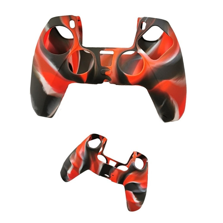 2 PCS Silicone Handle Protector Non-Slip Game Handle Cover For PS5(Black Red) - Cases by PMC TechLife | Online Shopping South Africa | PMC TechLife